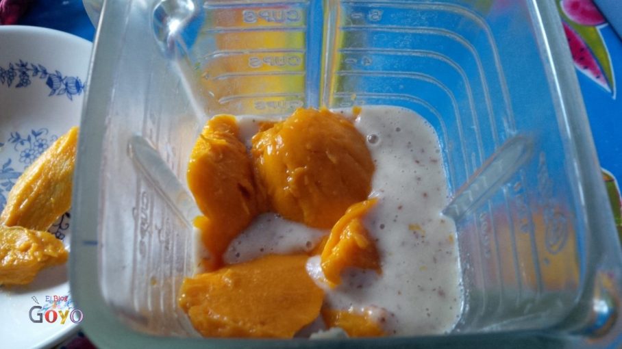 Yogur vegetariano de mango